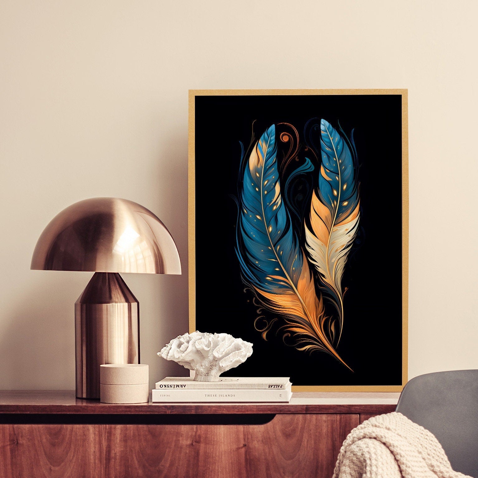 Art Deco Feathers Print – INK & SONS